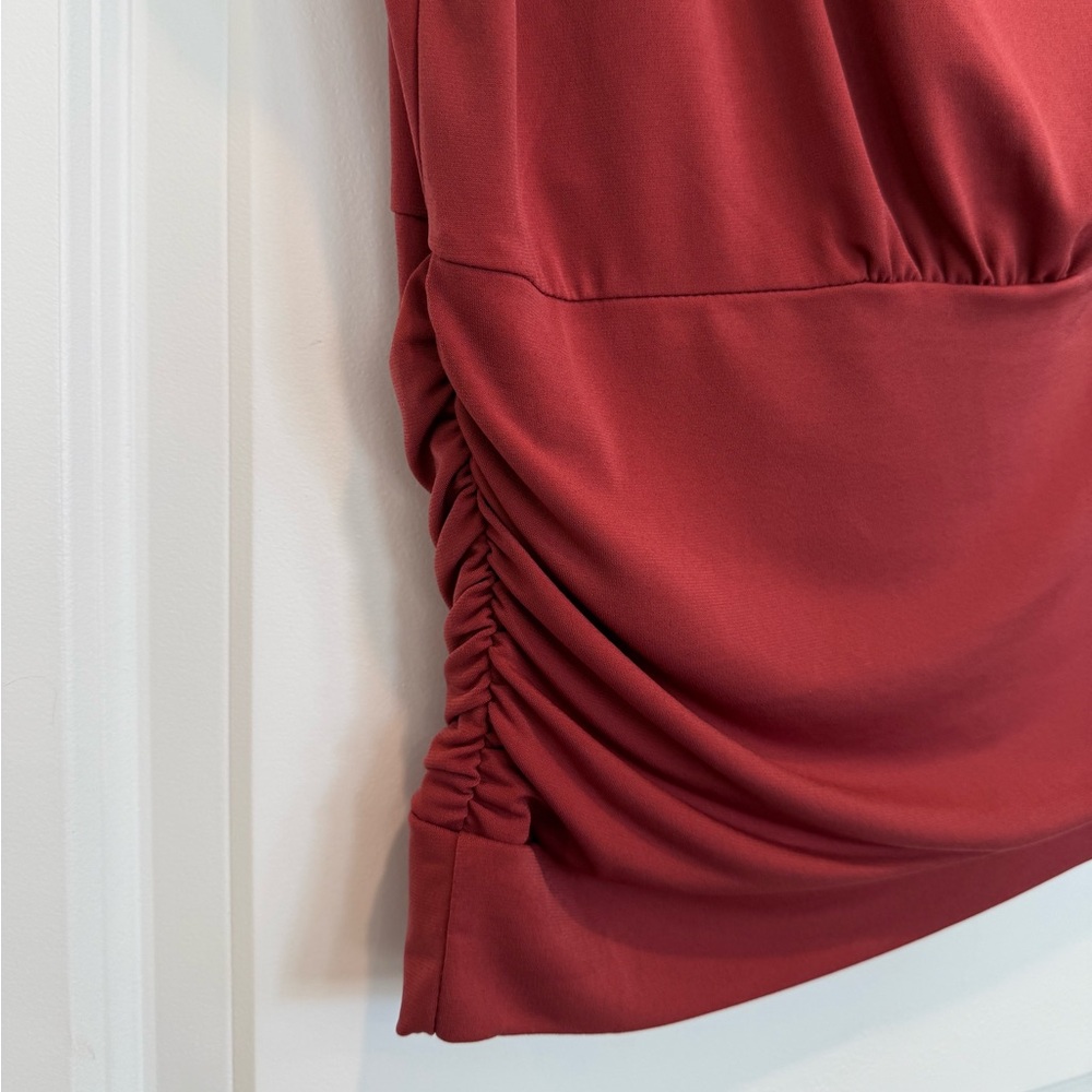 Red Ruched Top - Picture 2 of 3